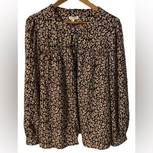 NWT - Cotton Bleu Peasant Blouse